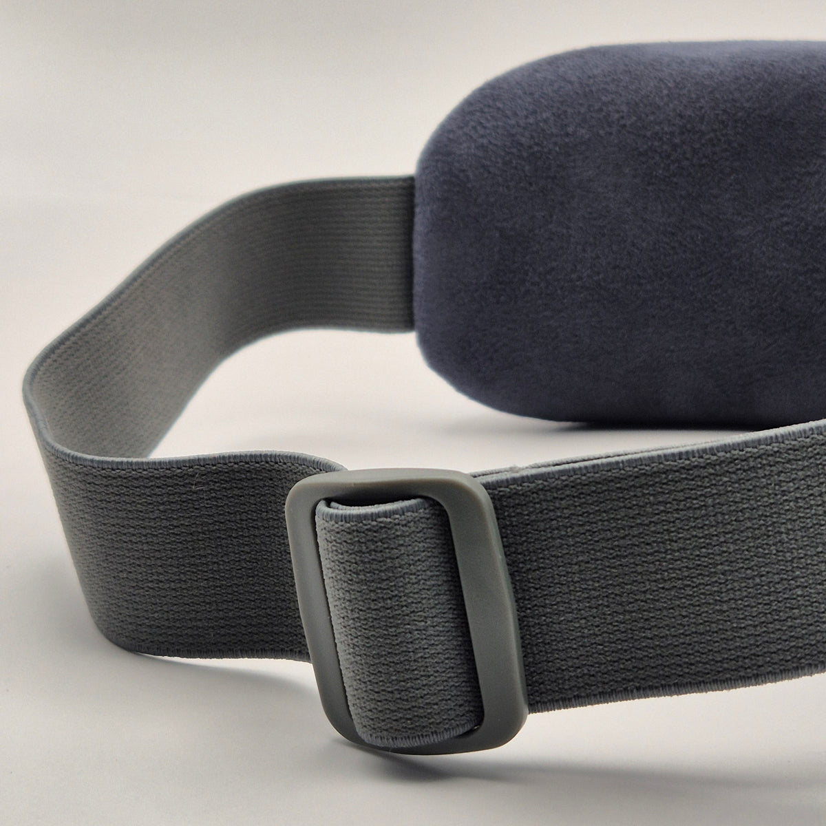 Vue arrière du masseur oculaire ULTIMATE, montrant la sangle de réglage ajustable pour s'adapter confortablement à toutes les tailles de tête.