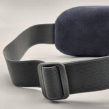 Vue arrière du masseur oculaire ULTIMATE, montrant la sangle de réglage ajustable pour s'adapter confortablement à toutes les tailles de tête.